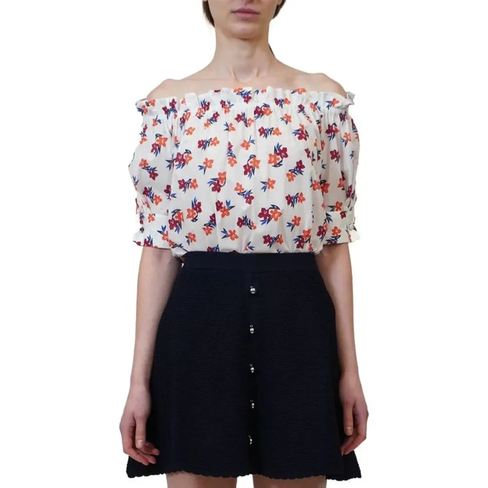 Adam Lippes Womens  Off The Shoulder Top, White